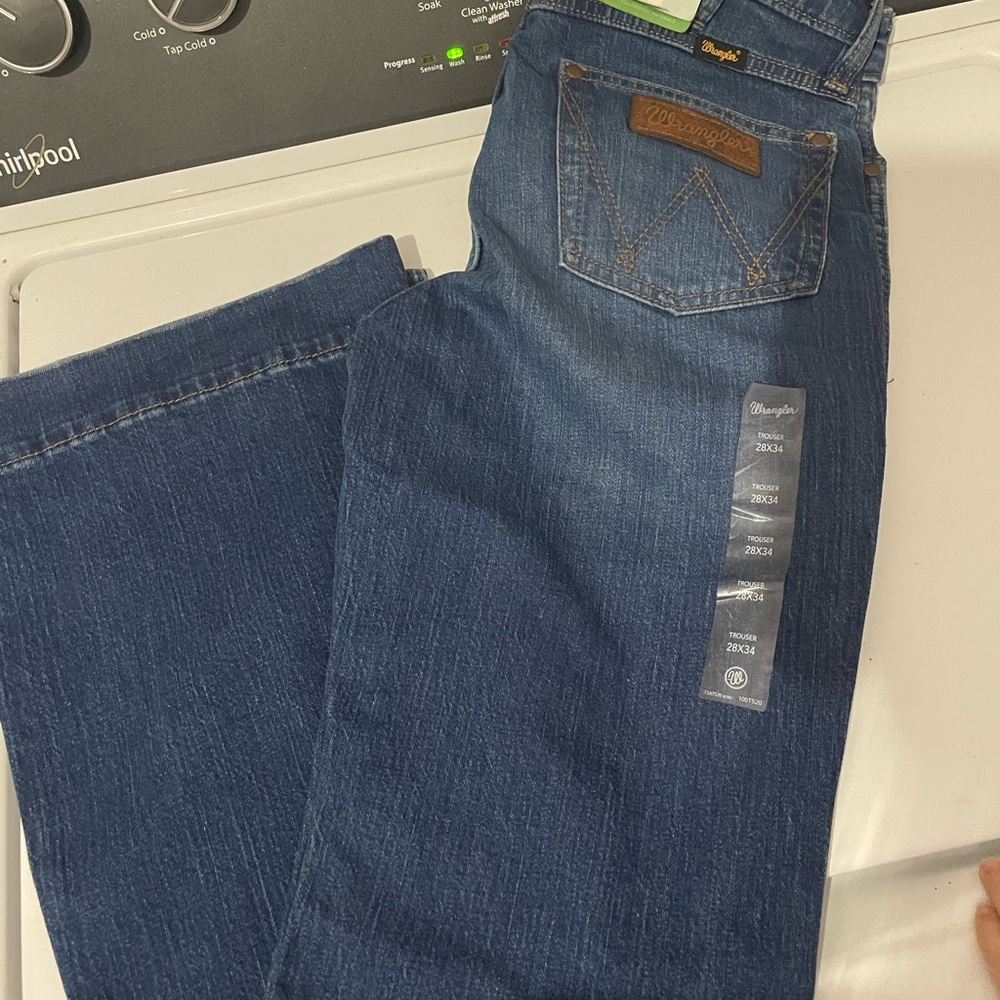Wrangler Women's Dark Blue Straight Leg Jeans